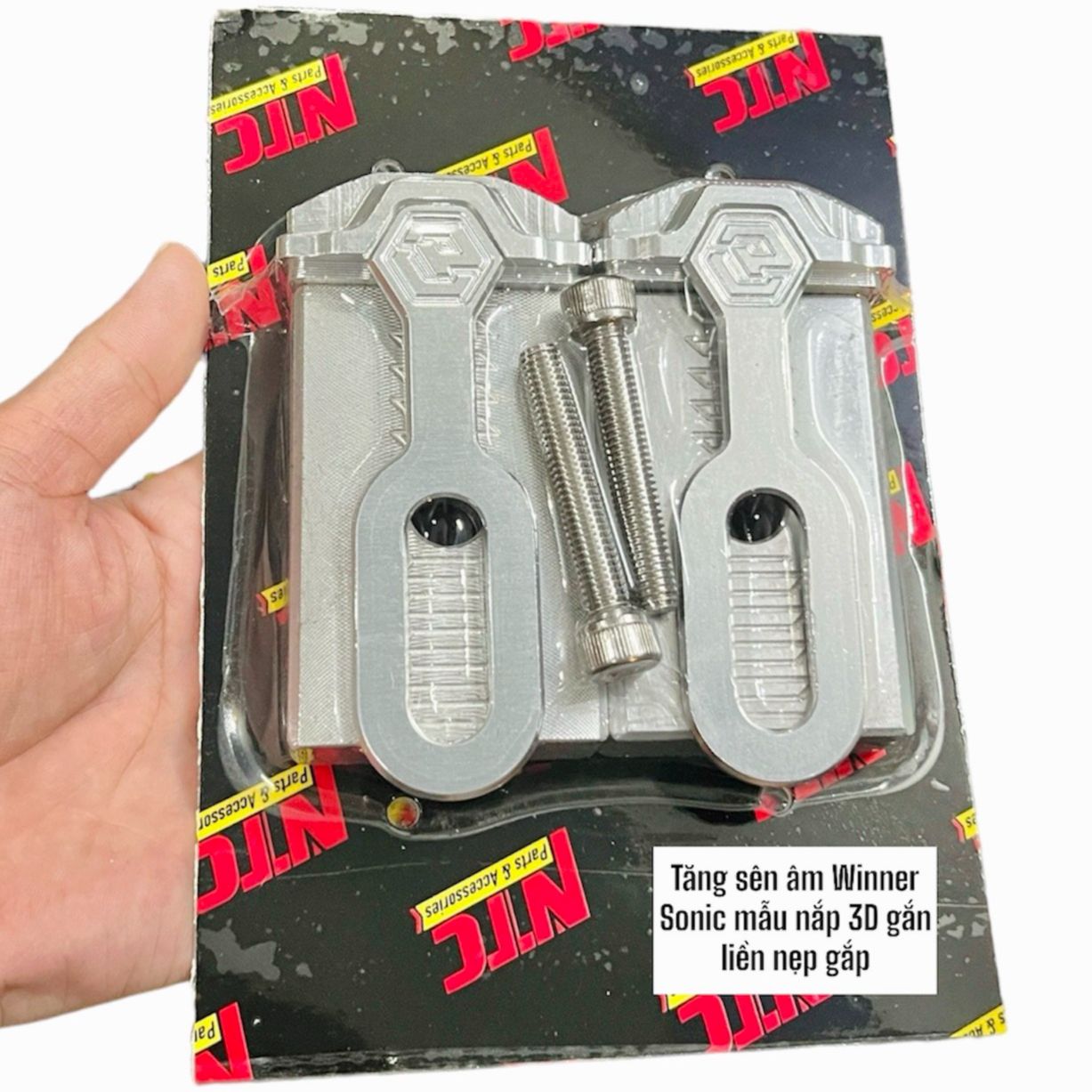 Tăng sên âm Winner Sonic mẫu nắp 3D gắn liền nẹp gắp nhôm cnc 6061