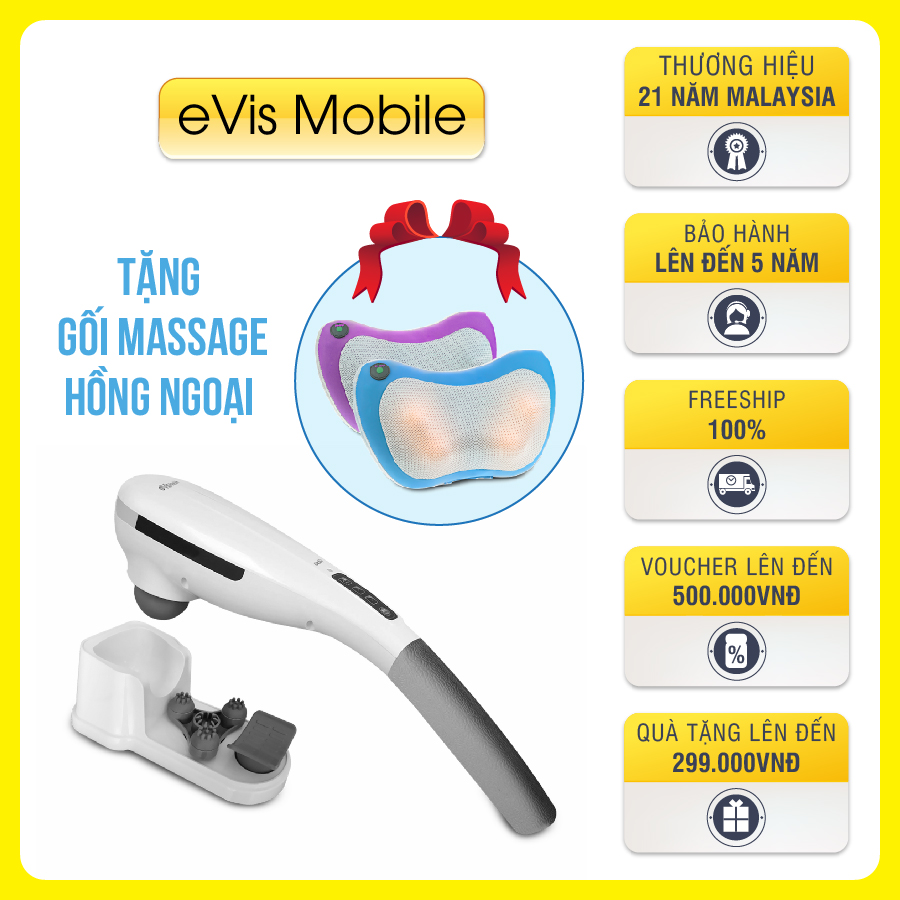 - máy massage toàn thân cầm tay cao cấp okia evis mobile chính hãng malaysia