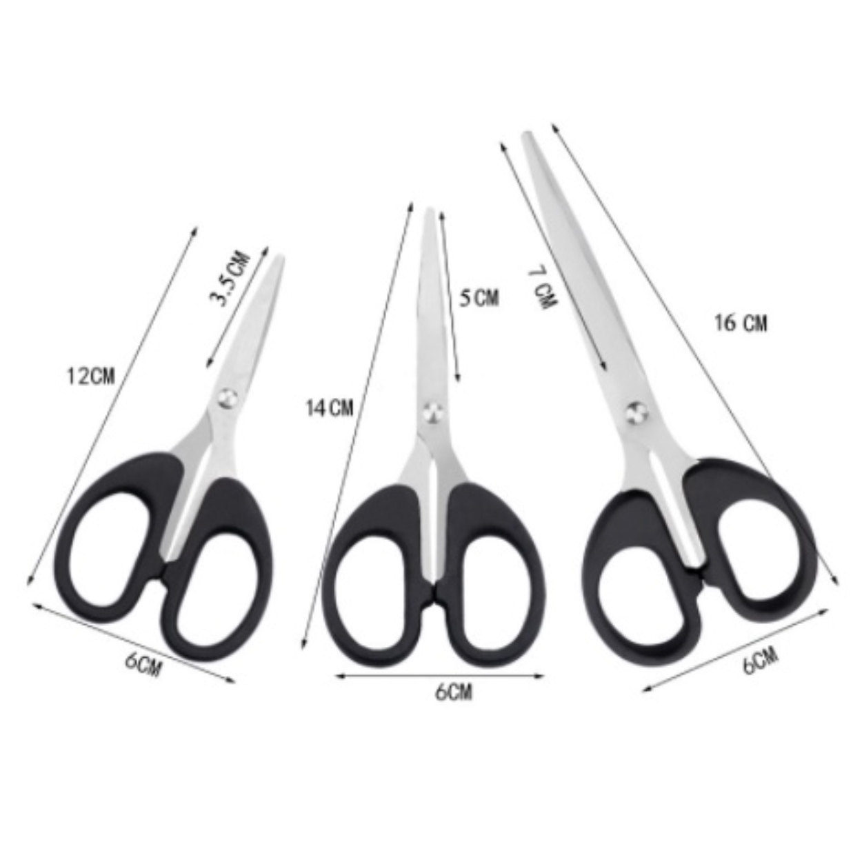【sẵn sàng】 Kéo Cắt Giấy Văn Phòng 12 / 14 / 16cm Tiện Dụng