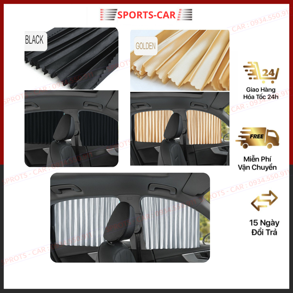 Bộ 4 Rèm Che Nắng Cách Nhiệt Cho Cửa Ô Tô Dễ dàng tháo lắp Thiết kế đẹp mắt, sang trọng