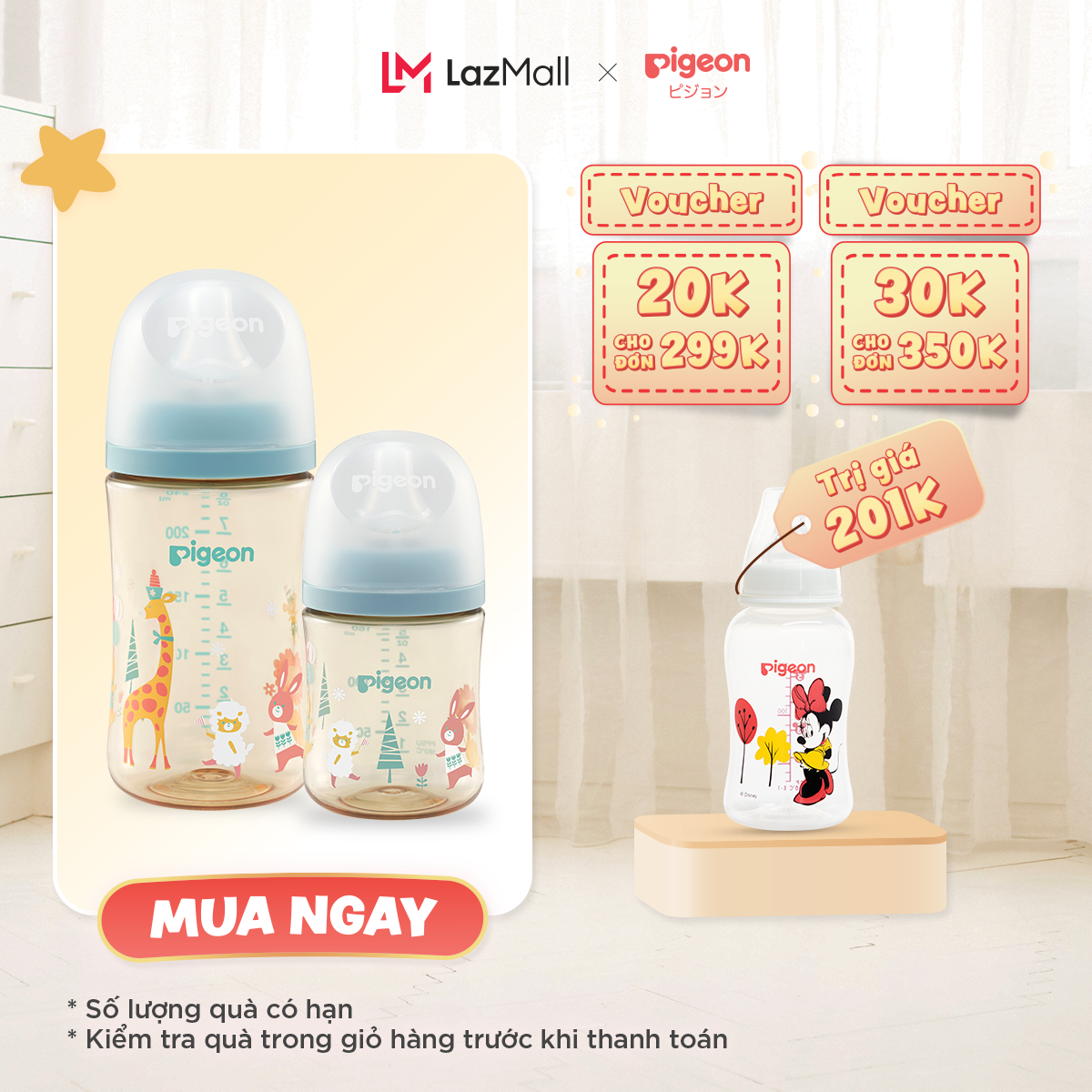 Bình sữa pigeon ppsu plus thế hệ iii hình thú cưng 160ml/240ml