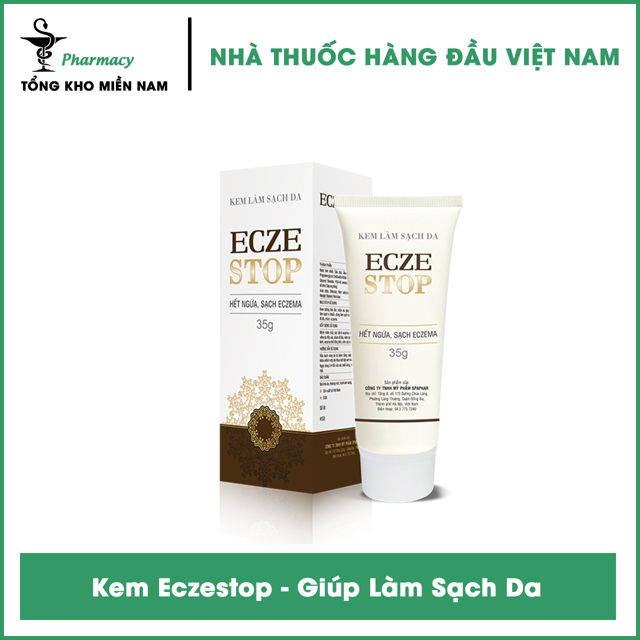 Kem làm sạch da eczestop tuýp 35gr - giúp làm sạch bề mặt da