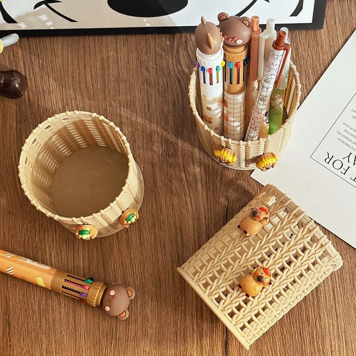 Ống cắm bút Ống đựng bút giỏ mây mini siêu cute xinh xắn LILA OBMAY18