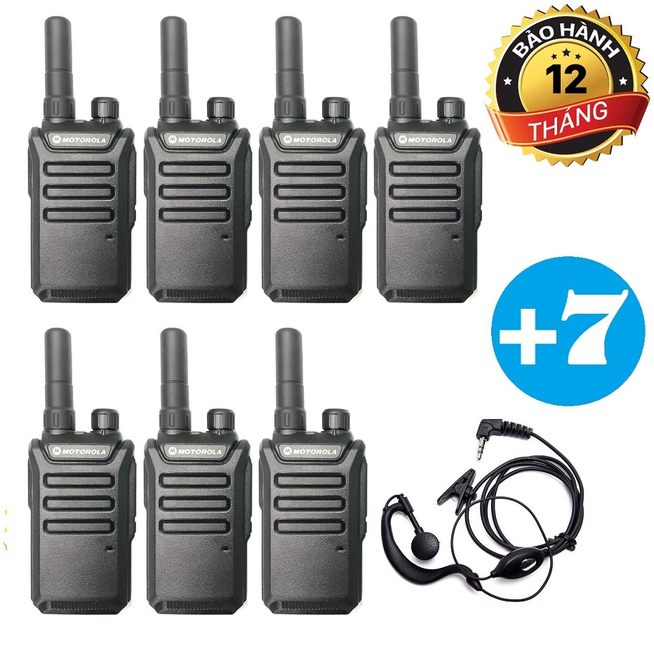 Bộ 07 Bộ đàm Siêu nhỏ Motorola GP600 + 07 Tai Nghe Chuyên Dụng