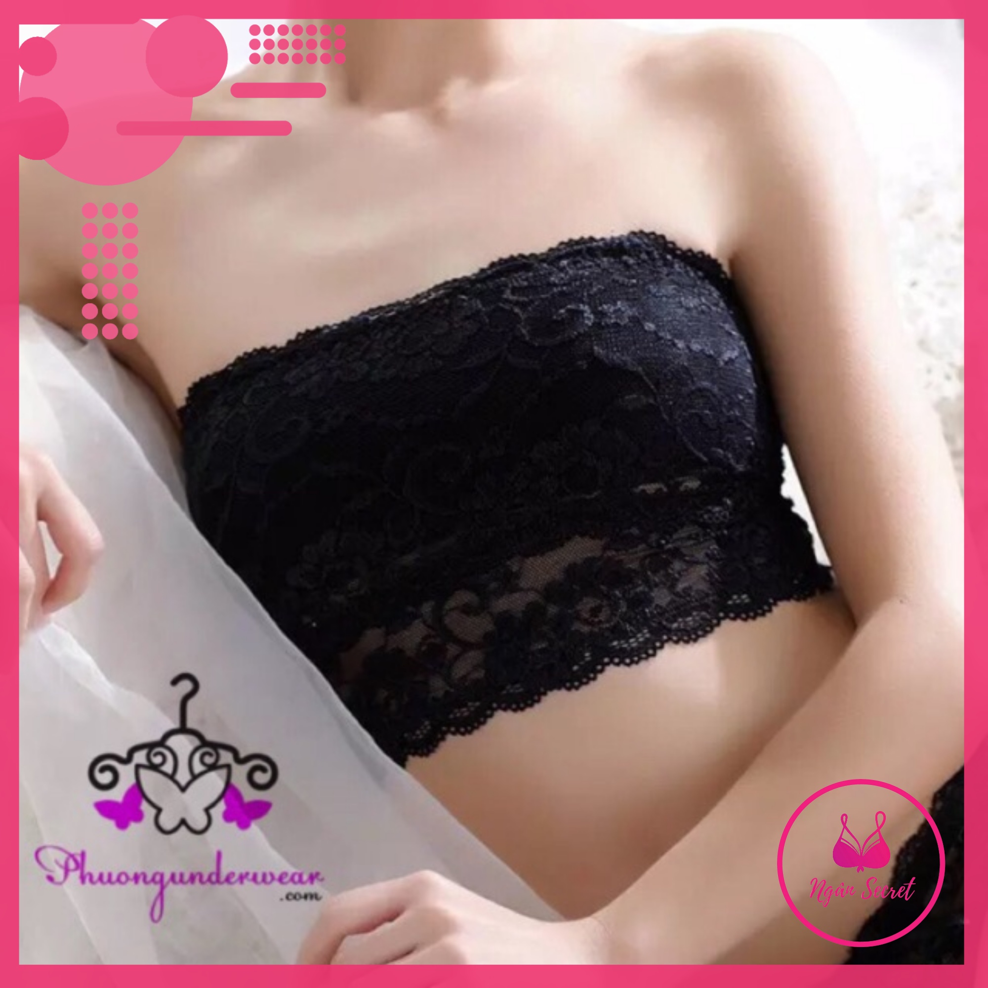 [HCM]Bra ren ống dài chất vải dày dặn chuyên mặc áo trễ vai kèm dây trong