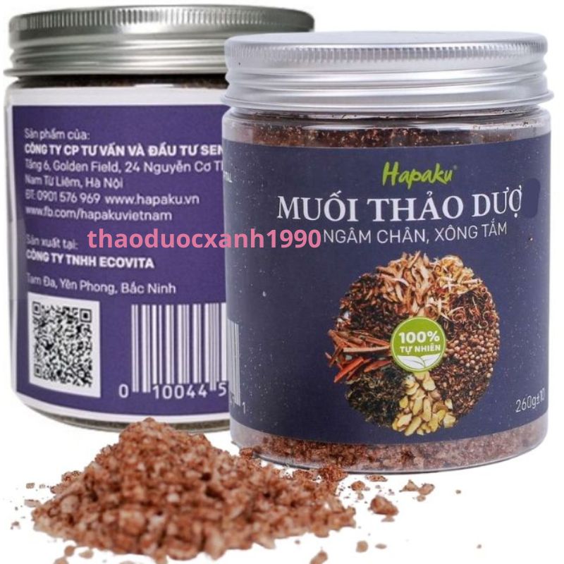 Muối ngâm chân thảo mộc - hapaku- giảm nhức mỏi bàn chân