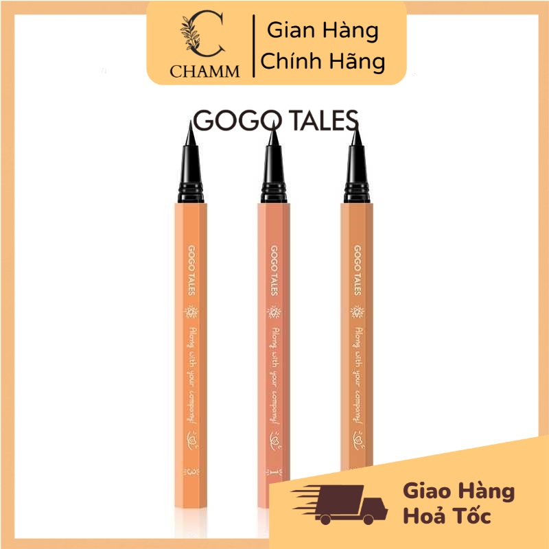 [Mới Về] Bút dạ kẻ mắt Gogo tales GT211 chống nước nét mảnh nhanh khô dễ kẻ hàng Auth nội địa Trung Chamm Store