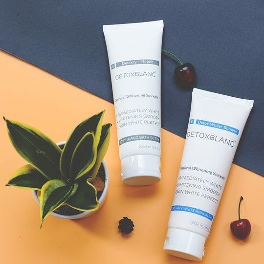 Combo tắm trắng sủi bọt thải độc dạ và ủ khoá trắng Detox Blanc