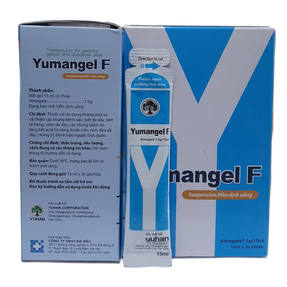 Yumangel F 20 gói cải thiện viêm loét dạ dày tá tràng ợ nóng nôn