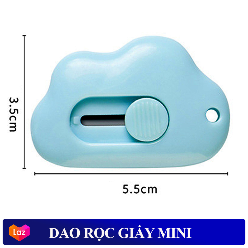 Dao dọc giấy đám mây mini cao cấp - dao dọc giấy cute để móc khóa - đóng mở an toàn , tiện lợi