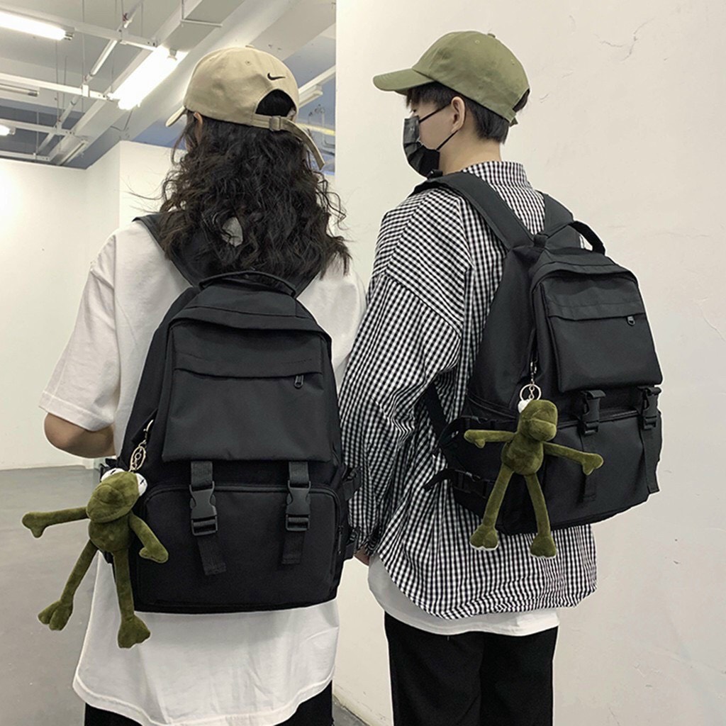 [HCM]Balo thời trang nam nữ đi học đựng vừa laptop chống thấm nước - Trơn