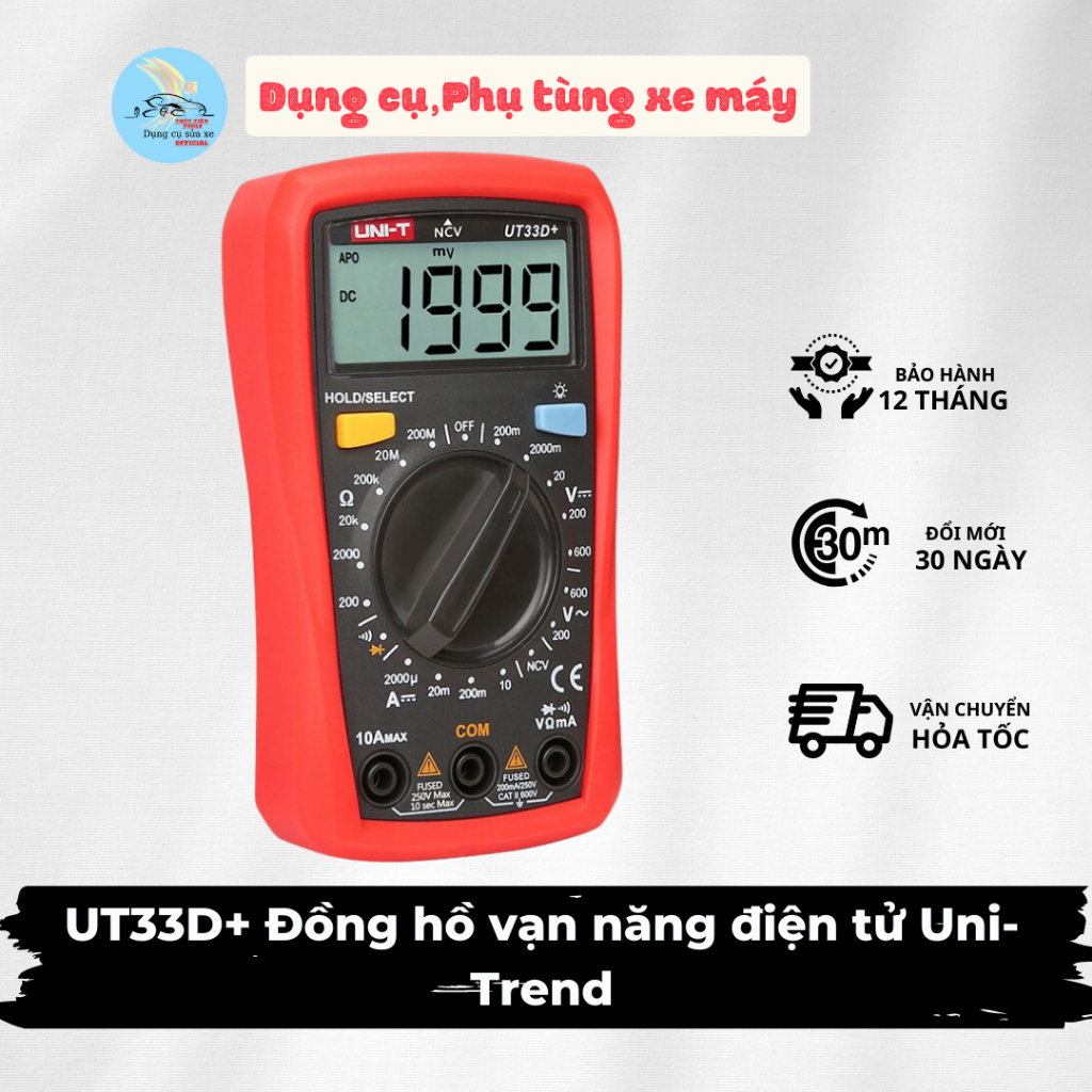 . ut33d+ đồng hồ vạn năng điện tử uni-trend