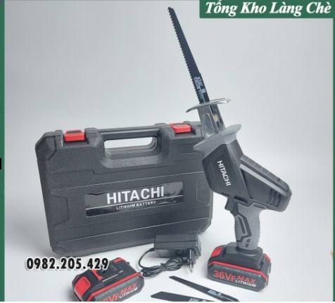 Máy cưa kiếm cầm tay hitachi 36v lõi đồng không chổi than 2 pin