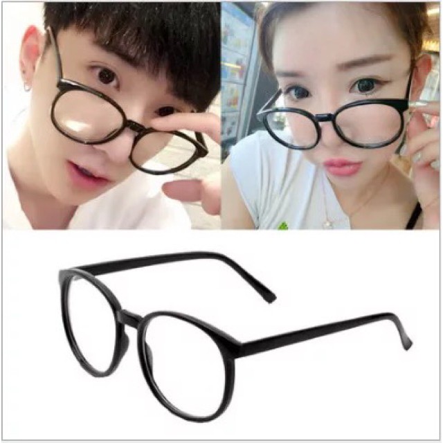 [HCM]Kính mèo tròn thời trang teen cute giả cận 0 độ - gọng tròn xinh xắn