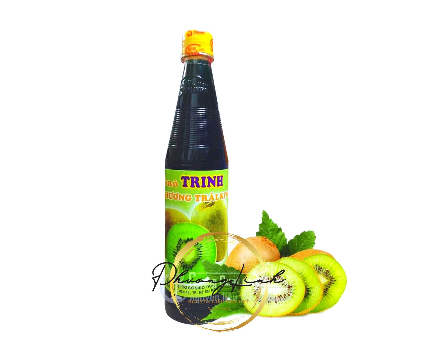 Siro/syrup mùi kiwi hiệu trinh thể tích chai 600ml sản phẩm như hình mô tả 100%