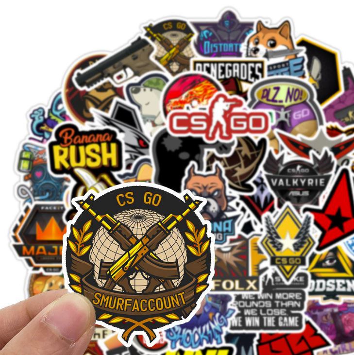 Bộ Sticker TRÒ CHƠI BẮN S ÚNG decal hình dán chống nước trang trí xe, laptop, nón bảo hiểm, vali #95