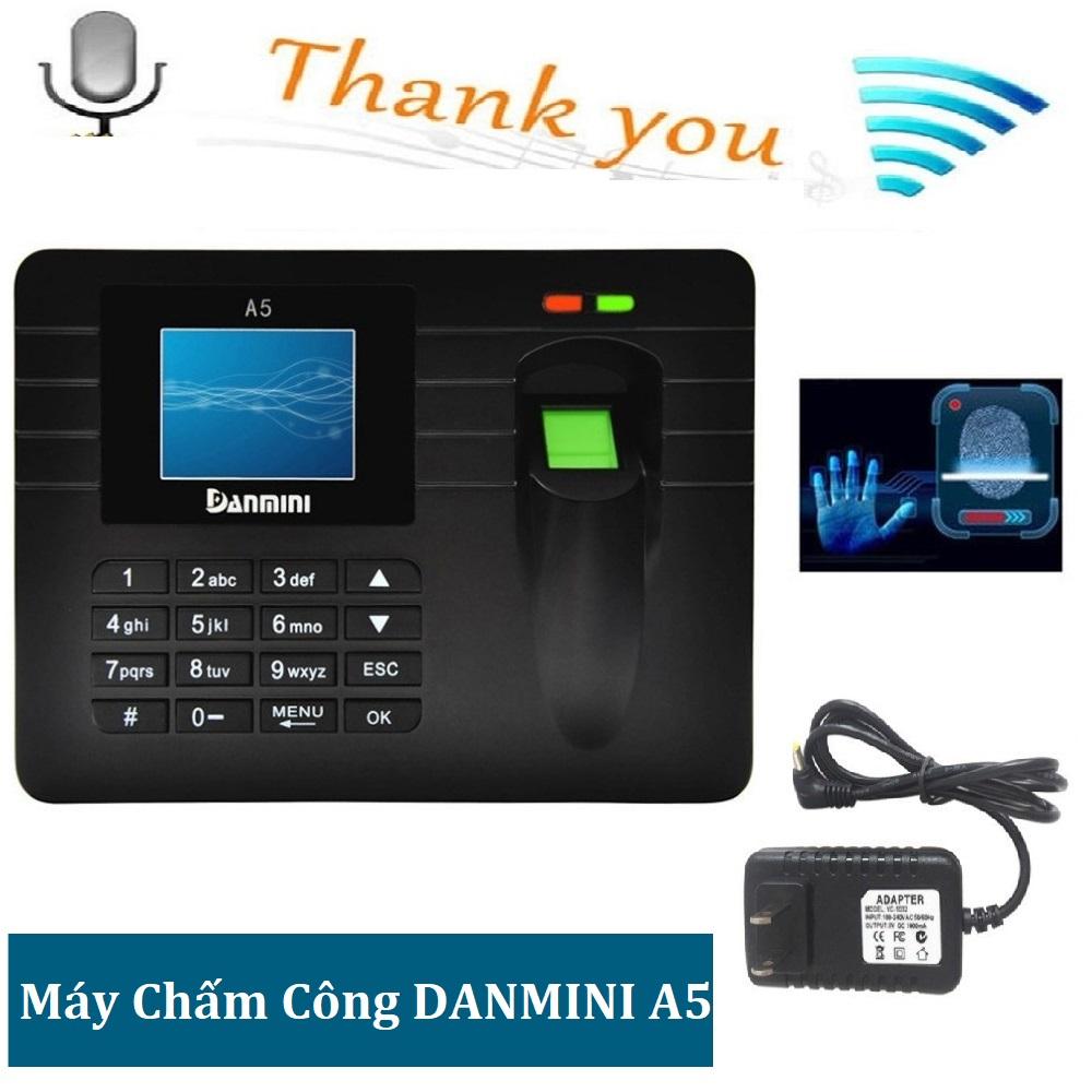 Máy chấm vân tay, máy quản lý nhân sự tự động, máy châm công vân tay danmini a5 dòng 2019 pro nhận diện vân tay nhanh chính xác, lưu trữ 512 dấu vân tay phù hợp doanh nghiệp vừa và nhỏ.