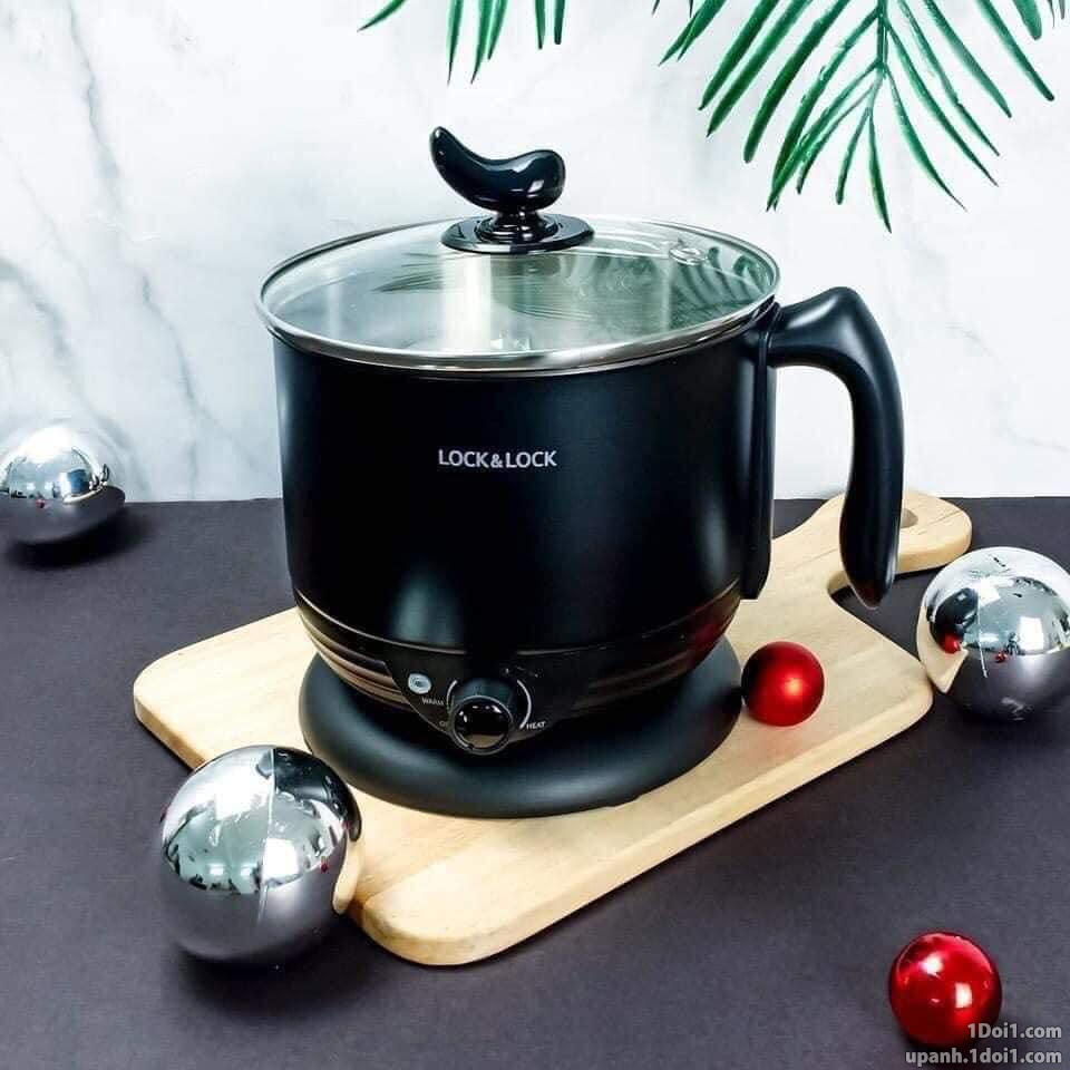 Nồi lẩu điện mini đa năng Lock&Lock Multi Pot 1200ml công suất mạnh mẽ 600W -Tặng kèm khay luộc trứng