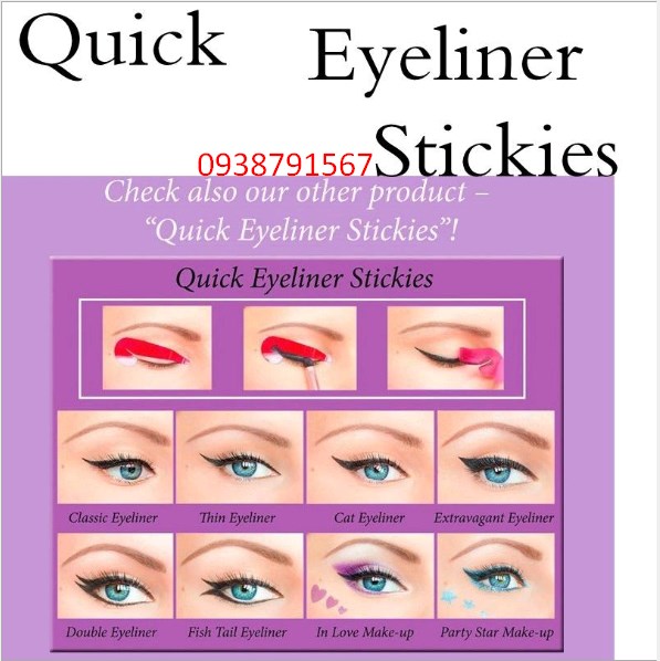 [HCM]Bộ 48 Khuôn kẻ mí Eyeliner và tô bầu mắt Quick Eyeliner