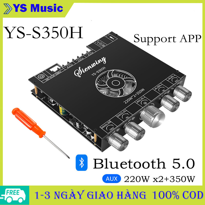 Ys-s350h mô-đun bảng khuếch đại kỹ thuật số 220w x2350w thẻ siêu trầm 2.1 kênh stereo hỗ trợ +app