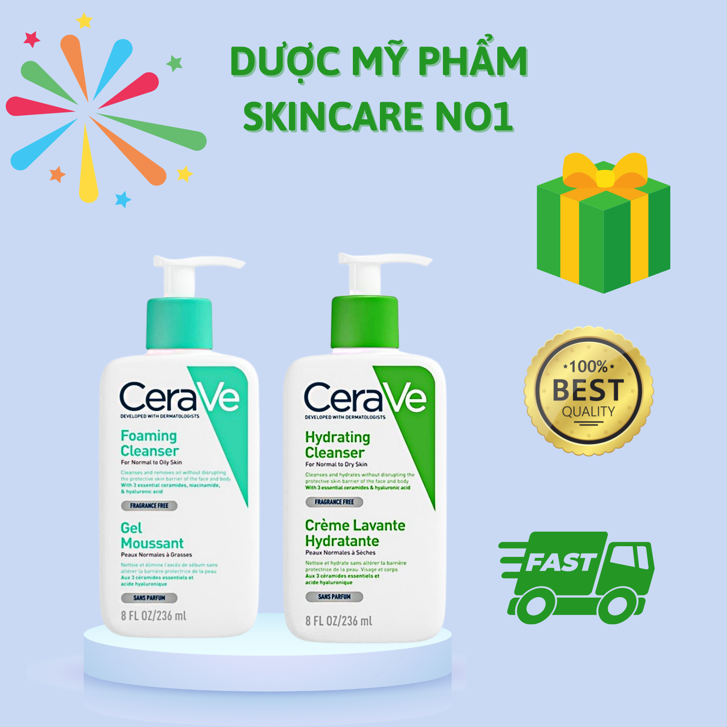 Sữa rửa mặt cerave da dầu nhờn