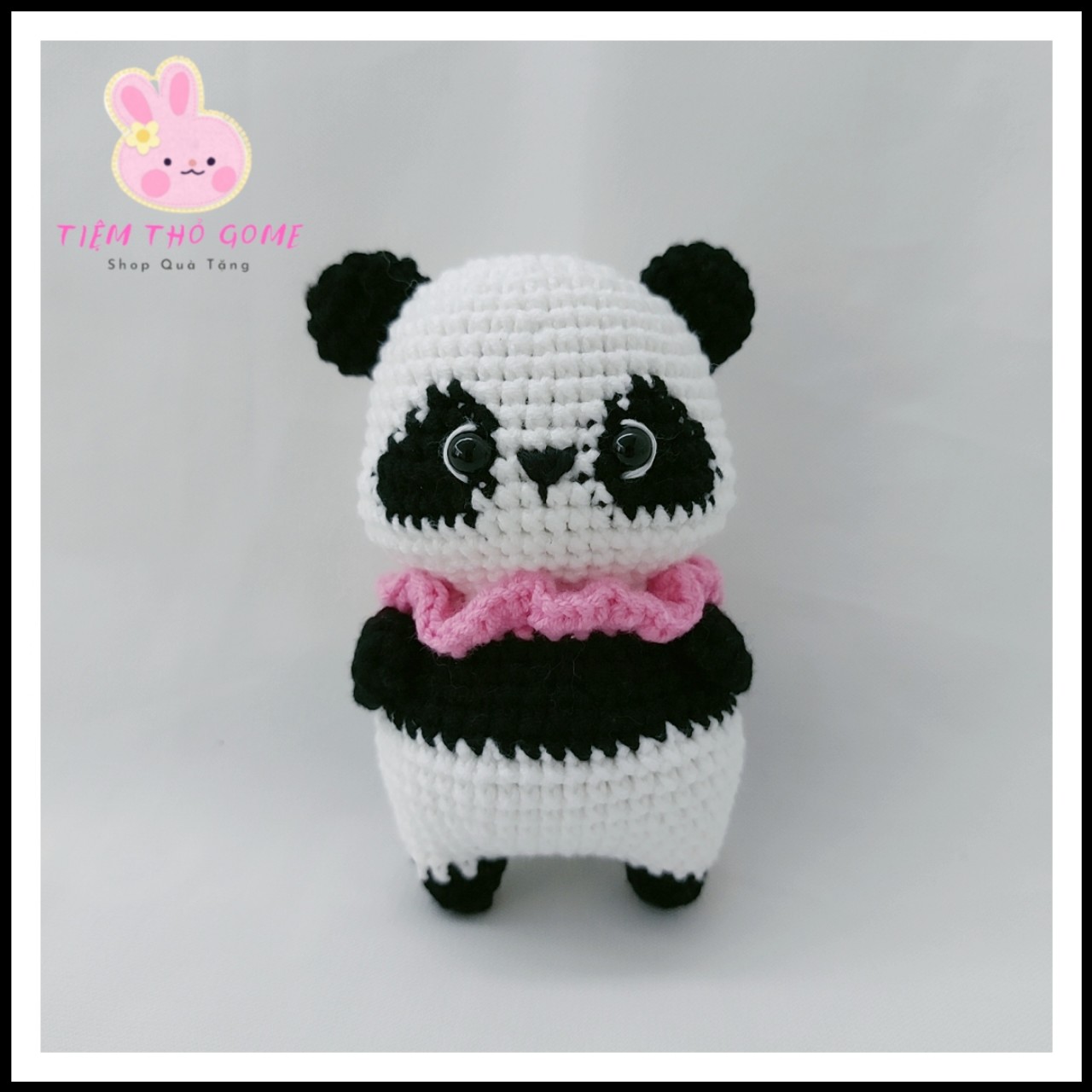 Thú len nhồi bông handmade - Gấu trúc len handmade