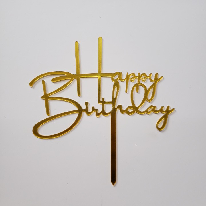 Thẻ Meka Happy Birthday, Que Cắm Meca, Topper Cake, Topper cắm bánh kem