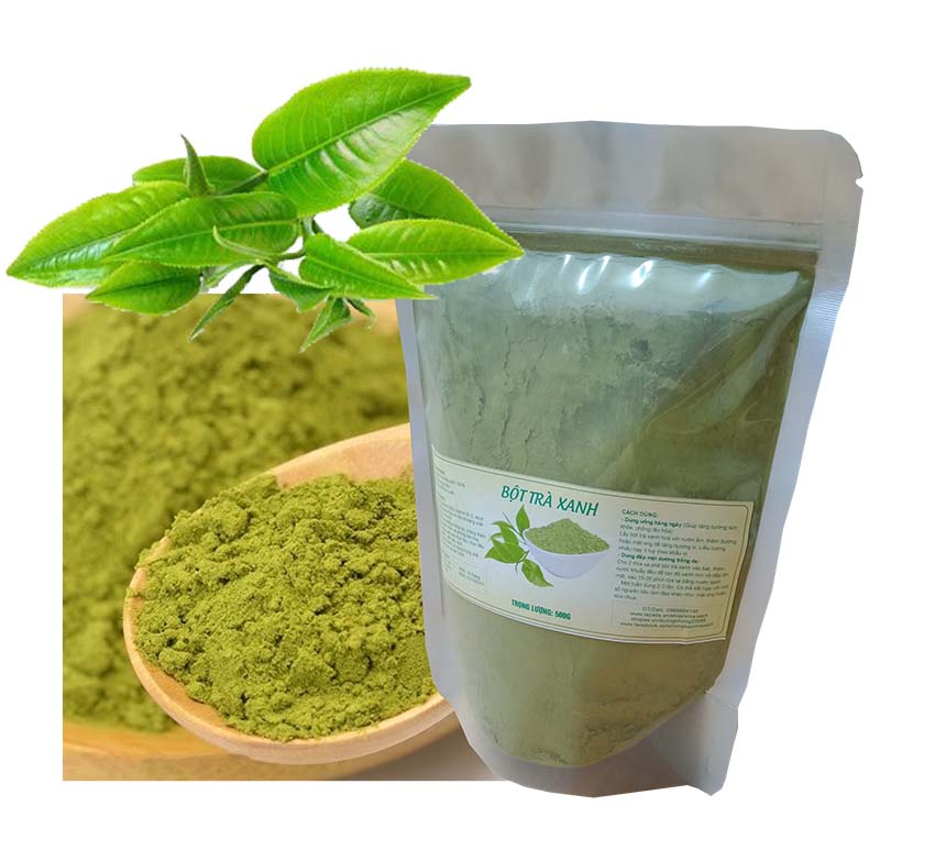 Bột Trà Xanh nguyên chất (Làm bánh, nước uống matcha, đắp mặt dưỡng da)