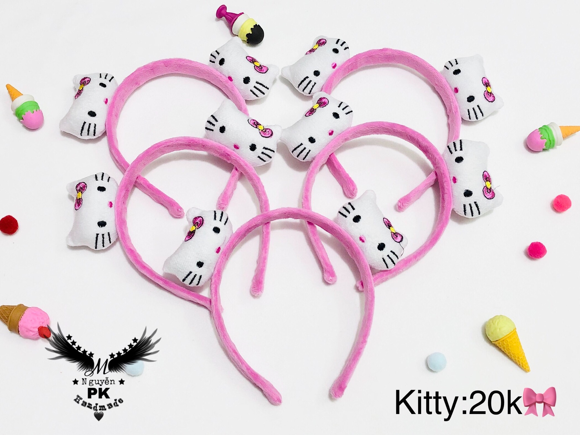 Băng đô cài tóc mèo hello kitty