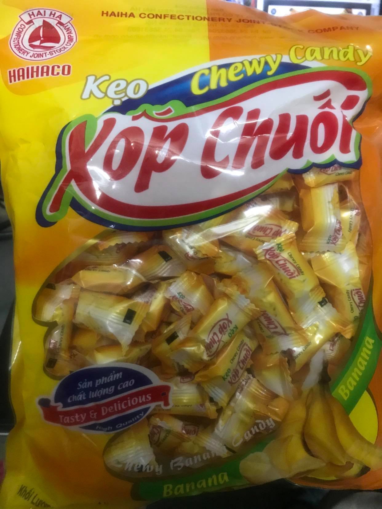 Kẹo Xốp Chuối Hải Hà Gói 300g, Kẹo Mềm, Thơm Ngon, Món Ăn Vặt Hấp Dẫn, Bách hóa Minh Anh