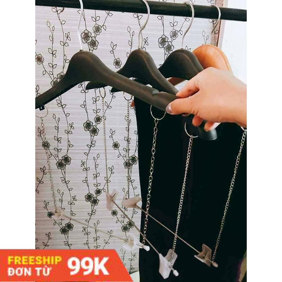 Combo 10 móc treo bộ người lớn, nhựa nữ vai to + xích, combo treo bộ người lớn