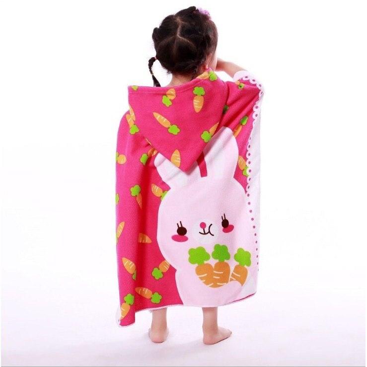 Áo choàng tắm hoạt hình có mũ cho bé khăn thắm hút nhanh và mau khô phù hợp đi biển, đi bơi - màu sắc tươi sáng