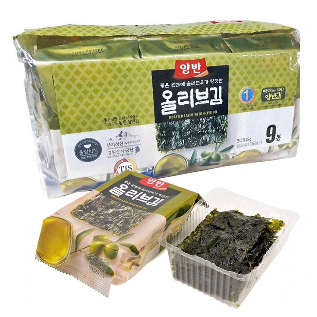Bịch 12 Gói Lá Kim Ăn Liền Vị Dầu Oliu Dongwon (5g/gói x 12)Bịch 12 Gói Lá Kim Ăn Liền Vị Dầu Oliu Dongwon (5g/gói x 12)