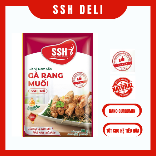 [Hộp KINH TẾ 20 gói] - Gia vị nêm sẵn gà rang muối SSH Deli - Hàng chính hãng
