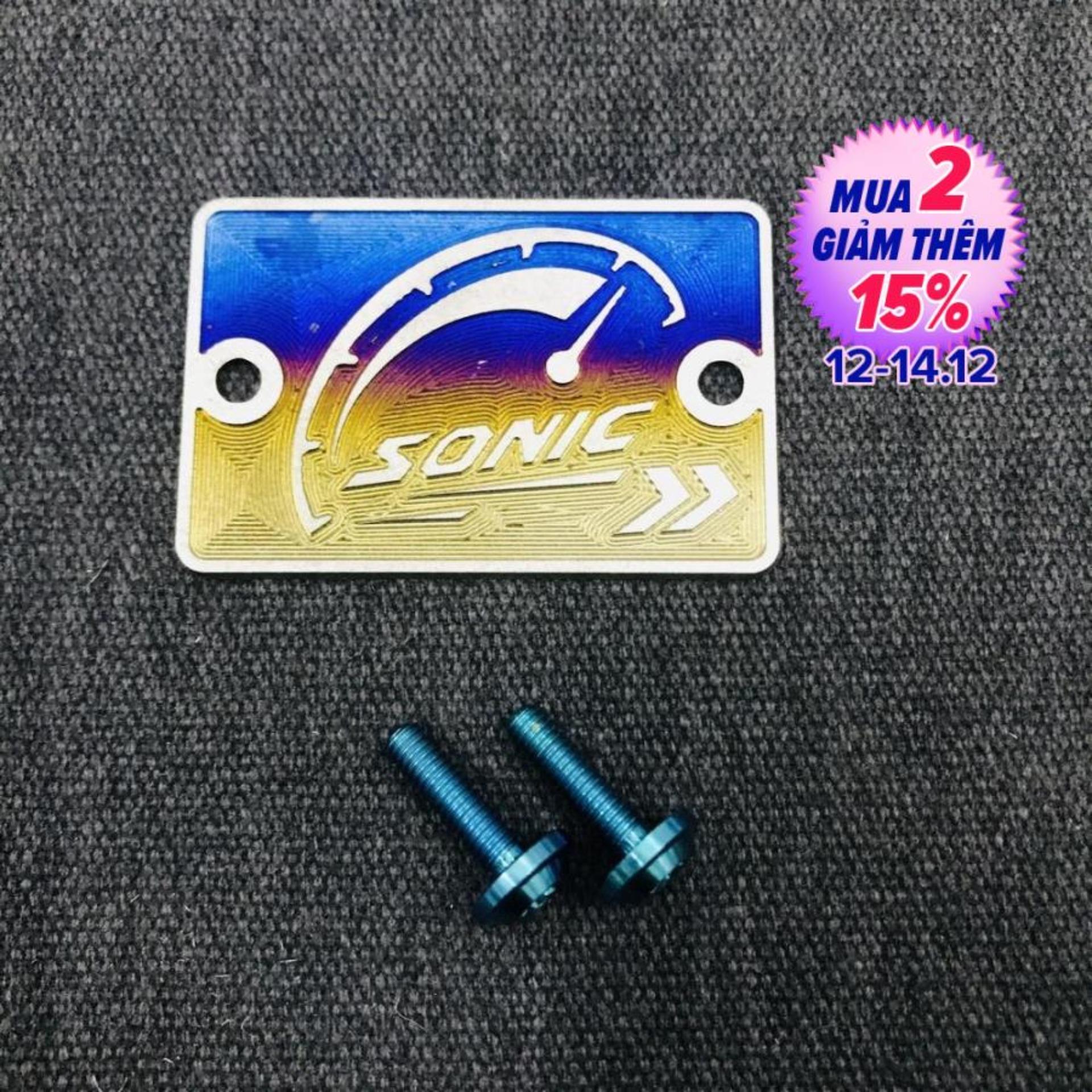 Nắp bình dầu titan sonic kèm 2 ốc gr5 màu xanh ngọc lục bảo