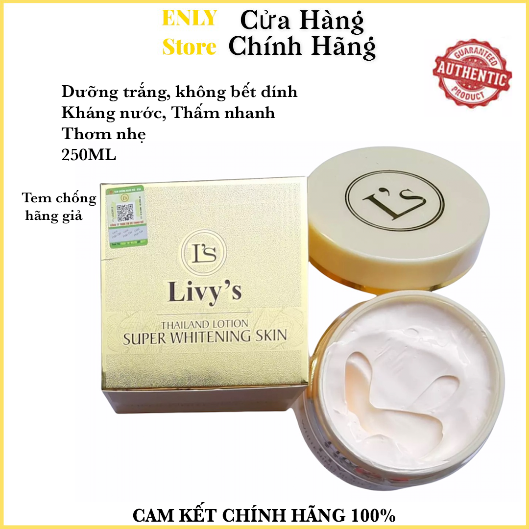 [Chính Hãng]Kem Body Dưỡng Trắng Da Body, Chống Nắng Livys spf45++ 250g