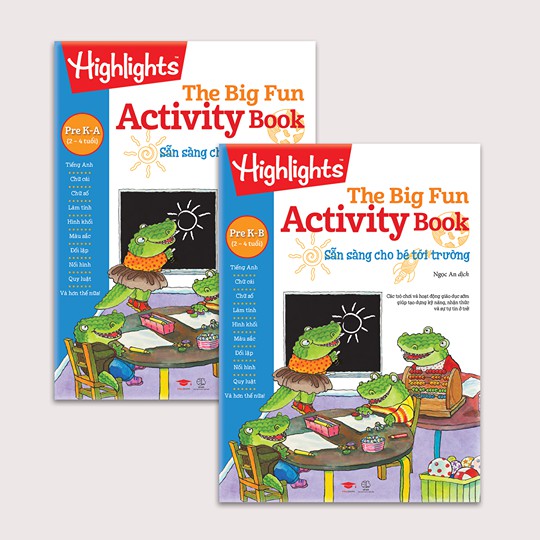 Sách Big Fun Activity Book - Sẵn sàng cho bé đến trường - Á Châu Books ( Bộ 2 cuốn 2 - 4 tuổi )