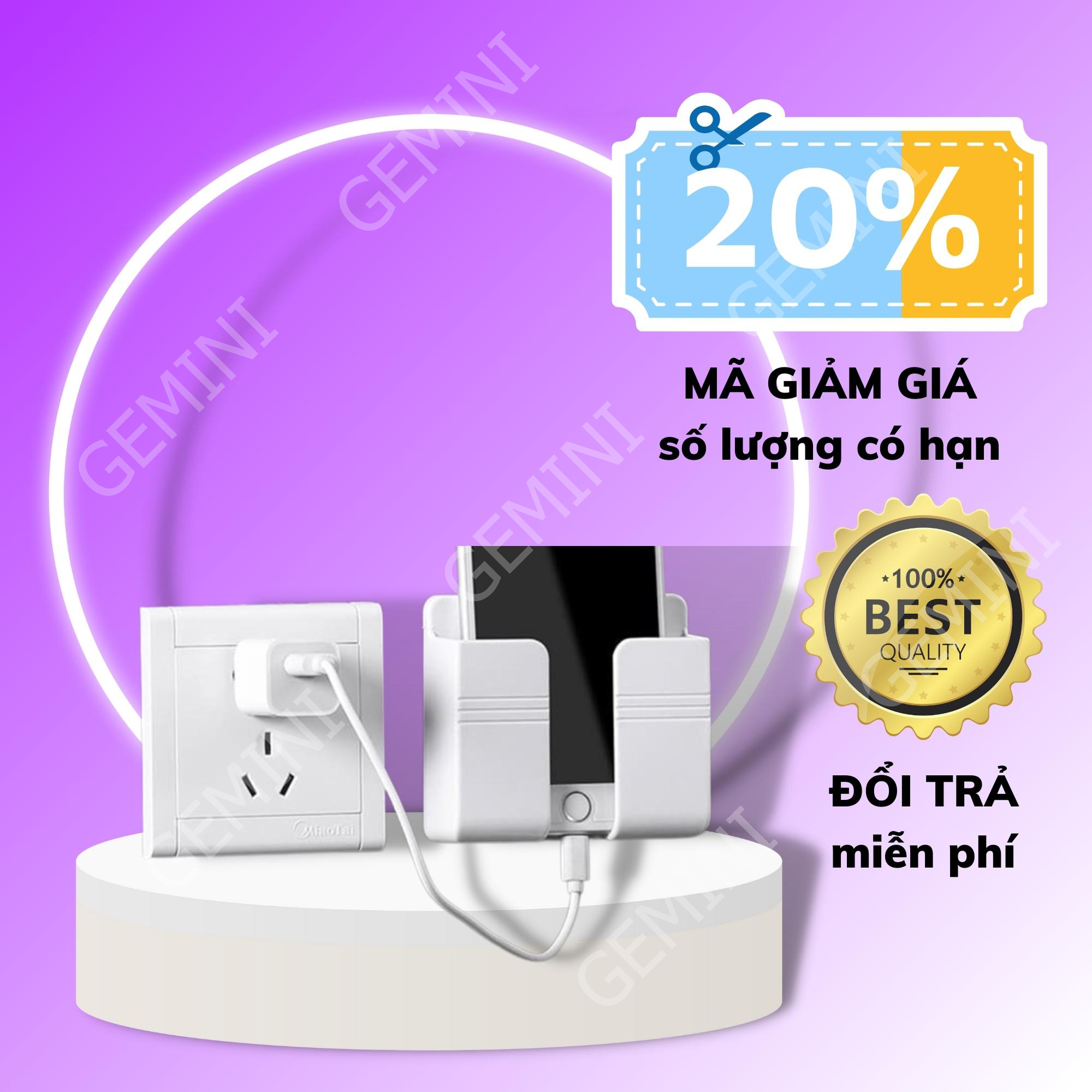 Giá đỡ Để Điện Thoại Điều khiển Dán Tường Tiện Lợi sang Trọng GDT01
