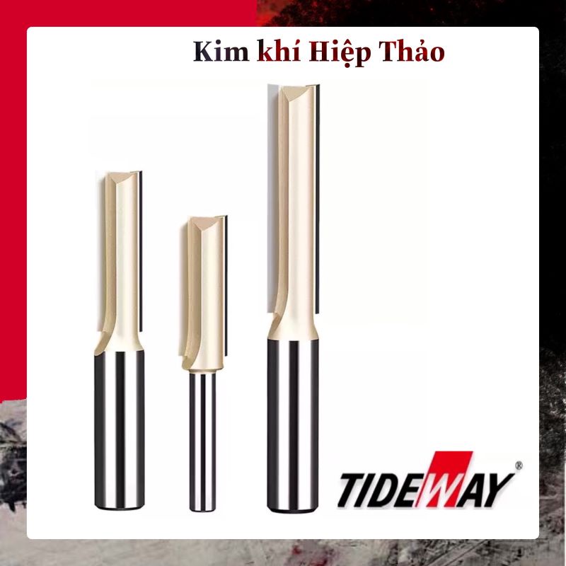 Mũi phay gỗ thẳng CNC lấy nền mũi soi TIDEWAY cốt 6mm và 12mm MST-TW-0102