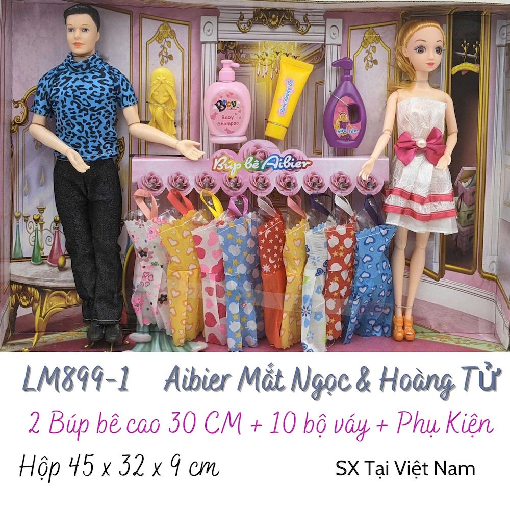 [Hoàn tiền 6%]Búp bê Barbie 30 cm, có khớp 8 bộ váy, giày cao gót, túi xách,... H  ̀