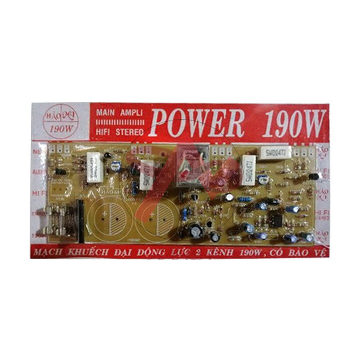 Mạch công suất ampli 190w có rơ le bảo vệ