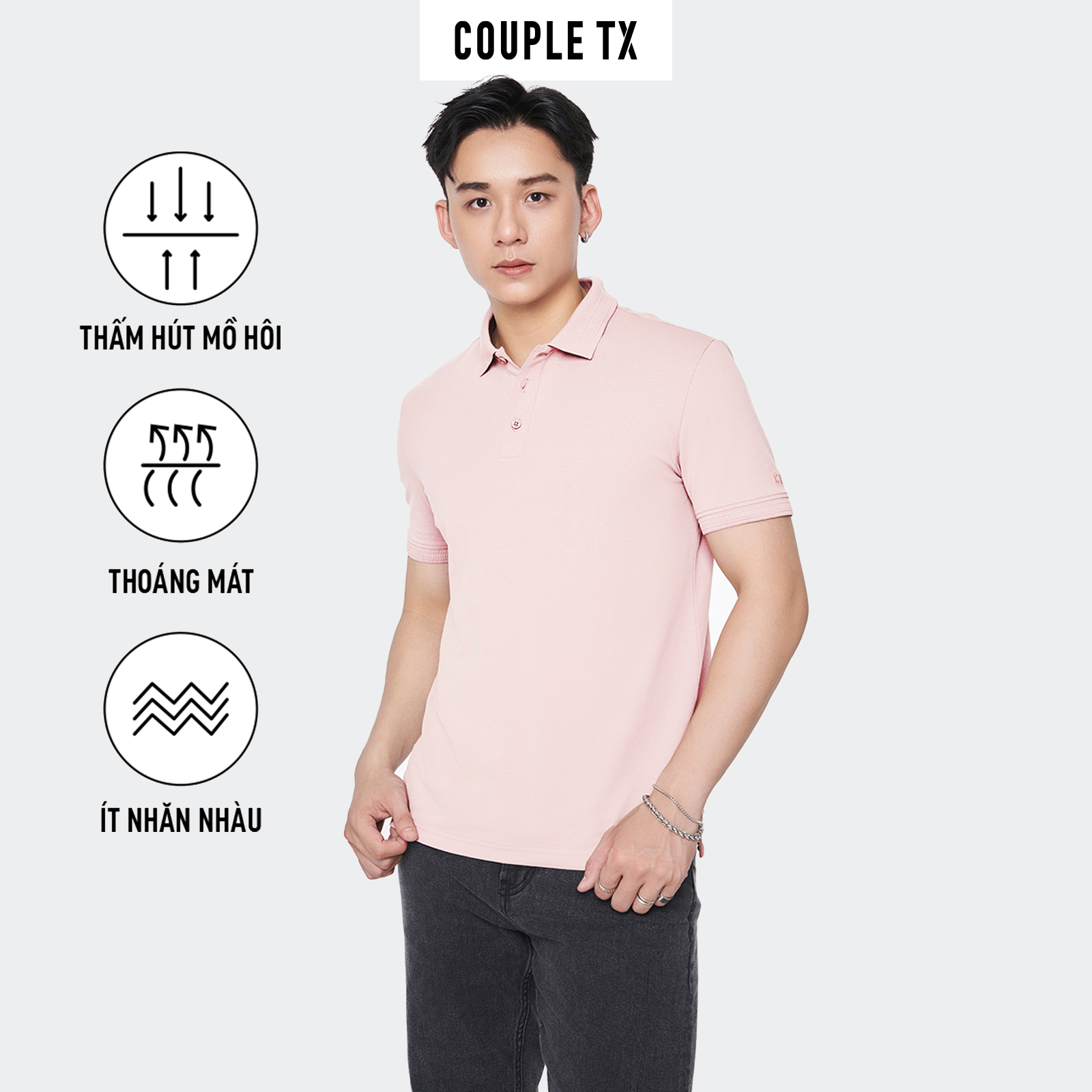 Áo polo nam couple tx - basic regular fitt mpo 1351