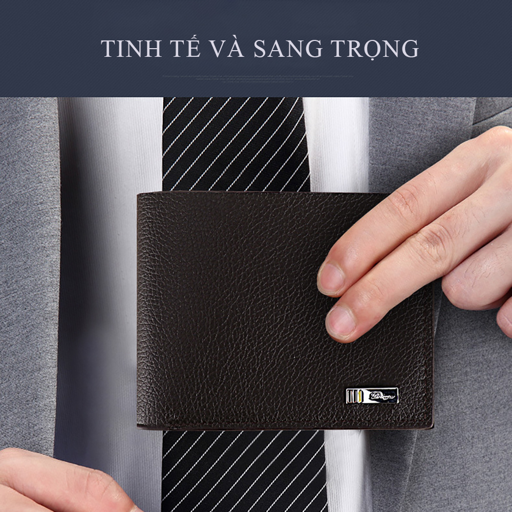 Ví da nam thời trang, Kiểu dáng Hàn Quốc, Da thật, Cực kỳ sang trọng và Bền bỉ
