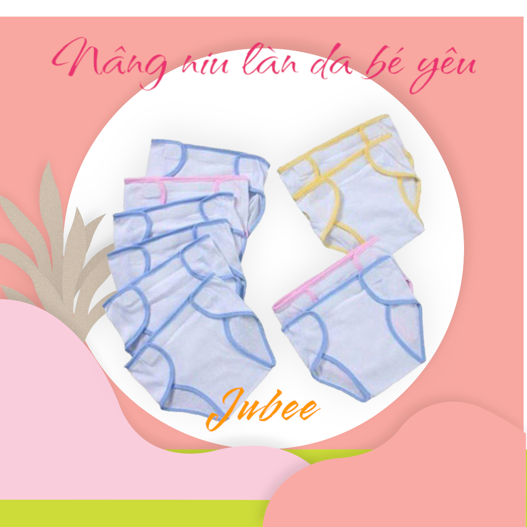 01 Tã vải , tã dán sơ sinh cotton Baby/ Minh Hoàng Size 1,2,3 cho bé từ sơ sinh - 8kg| Chất vải mềm, mịn, thoáng khí, Miếng dán bo tròn mềm