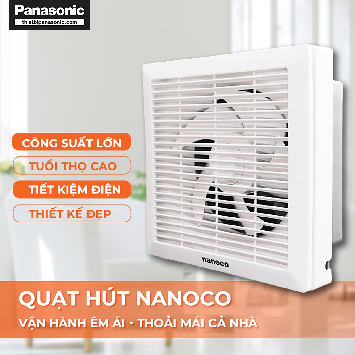Quạt hút Nanoco dòng gắn tường 1 chiều NWV2520