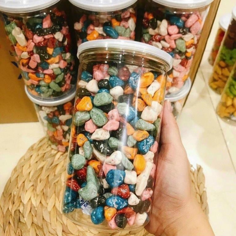 Kẹo sỏi đá nhân socola Lon 100g 250g 500gr