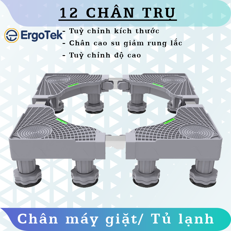 Chân Trụ Cao 22cm -Chân đế máy giặt - Kệ tủ lạnh - Giá đỡ máy giặt [08 hoặc12 Chân trụ CAO]- Tuỳ chỉnh độ cao