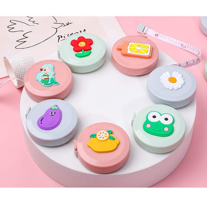 Thước dây cuộn 1,5m tự thu gọn tiện lợi hình thú siêu cute zimbabe thuocday123