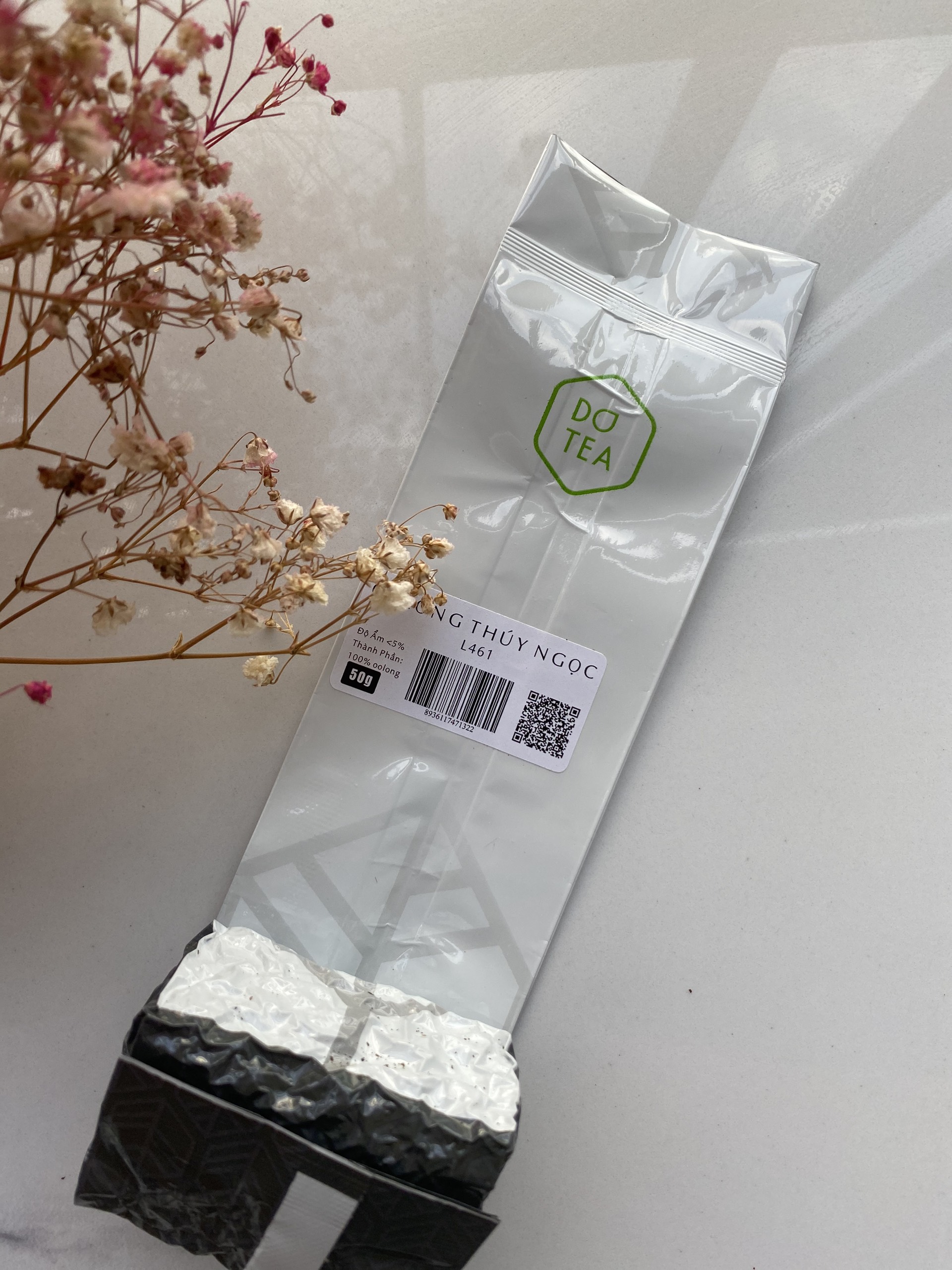 Trà ô long cao cấp thưởng thức, làm quà tặng, trà biếu, trà oolong thúy ngọc L461 Dotea  gói 50g, trà chát nhẹ, sắc nước trong