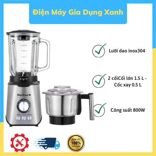 [ MỚI 100% ] Máy Xay Sinh Tố BlueStone BLB-5339 (1.5L) Bảo hành 12 tháng.Thân máy làm bằng thép không gỉ, bền đẹp.  Máy chỉ hoạt động khi lắp cối vừa thân máyTự ngắt khi quá tải